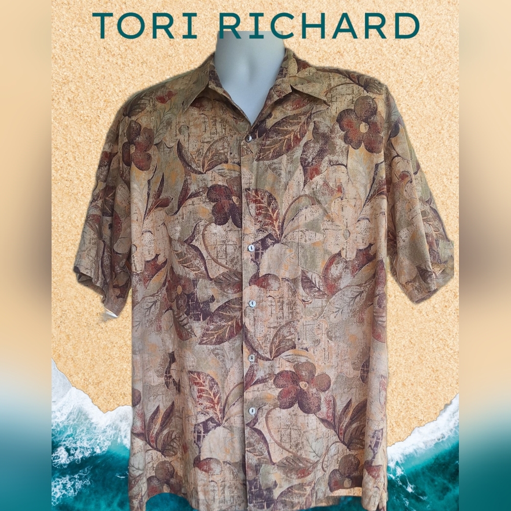 Tori Richard cotton subtle Aloha shirt XL